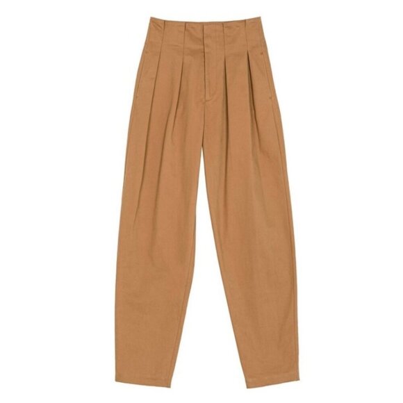 💕DOEN💕 Louvre Pant ~ High Waisted Pleated Ankle Pants Bark Brown 6 NWT - Picture 10 of 16